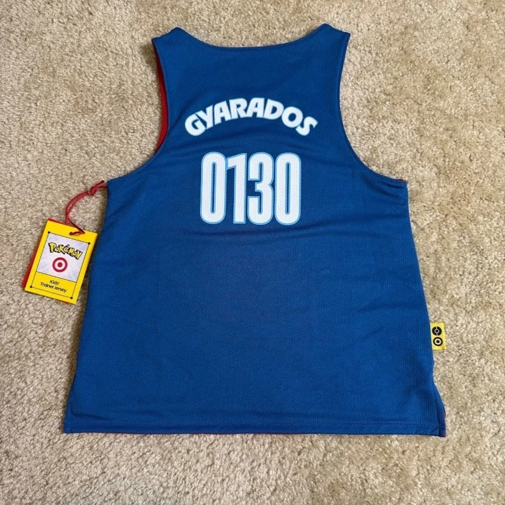 Pokemon x Target Magikarp Gyarados Reversible Trainer Jersey‎ Red Blue Kids M
